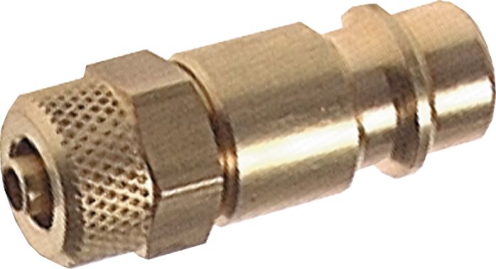 Exemplary representation: Coupling plug with union nut, brass