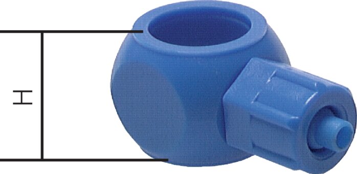 Exemplary representation: CK elbow fitting ring piece, plastic (POM)